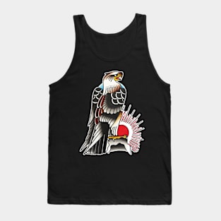 Sunrise Eagle Tattoo Design Tank Top